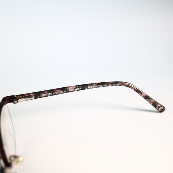 Design optics by foster grant 52-16 140 +3.00 eyeglasses browline frame N9 - Picture 8 of 8